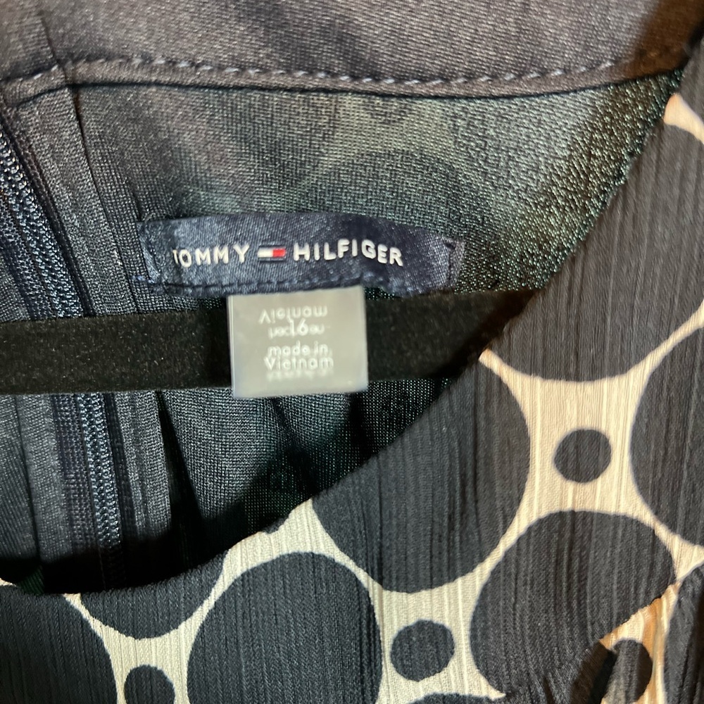Tommy Hilfiger Navy Blue and White Polka Dot Dress - Picture 5 of 6